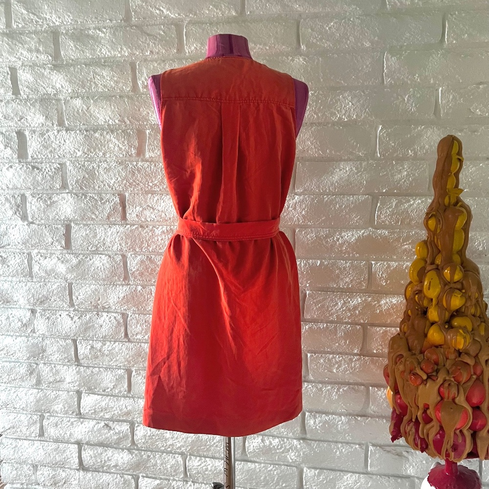 Mango Orange Sleeveless Dress Size Large - Picture 2 of 6